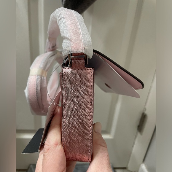 Kate Spade NWT Metallic Pink Glitter Duo Crossbody Bag and Cardholder - Picture 11 of 14